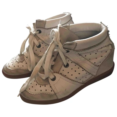 Pre-owned Isabel Marant Betty Trainers In Ecru