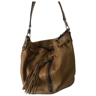 Pre-owned Elizabeth And James Leather Crossbody Bag In Camel