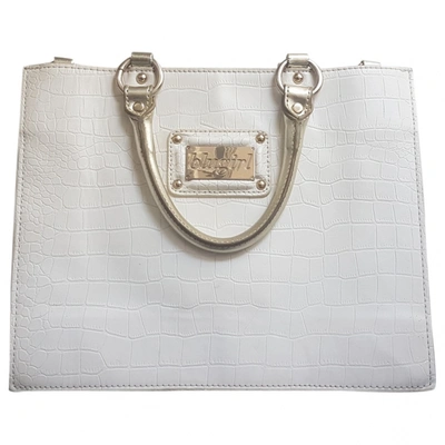 Pre-owned Blumarine Leather Handbag In White