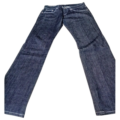 Pre-owned Iceberg Straight Pants In Blue