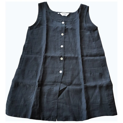 Pre-owned Marella Linen Vest In Black