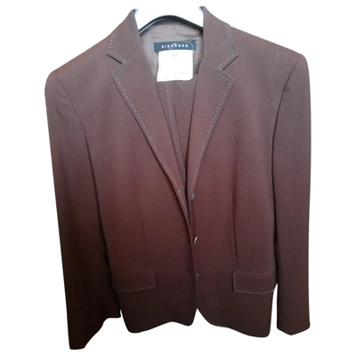 Pre-owned John Richmond Wool Suit Jacket In Brown