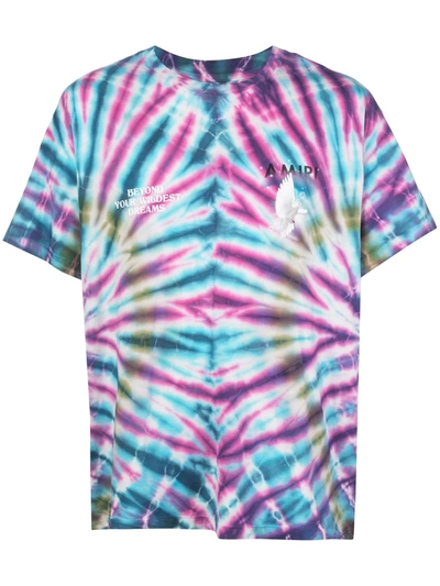 Amiri Logo-print Tie-dyed Supima Cotton-jersey T-shirt In Multicolor