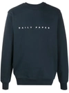 Daily Paper Alias Embroidered Logo Sweatshirt In Blue