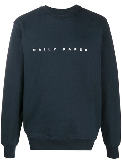 Daily Paper Alias Embroidered Logo Sweatshirt In Blue