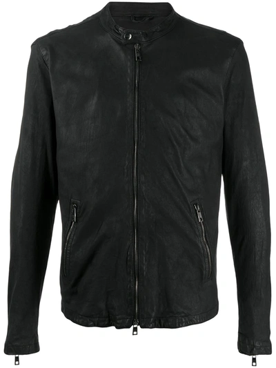 Giorgio Brato Zip-up Leather Jacket In Black