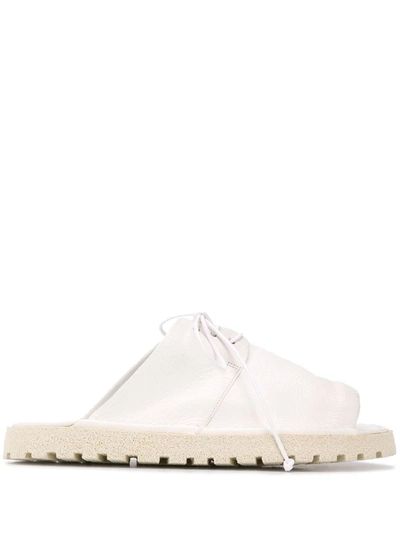 Marsèll Sanpomice Scalzato Leather Sandals In Optical White