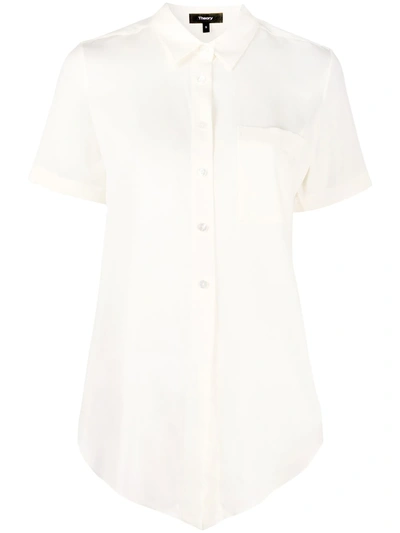 Theory Short-sleeved Shirt In Neutrals