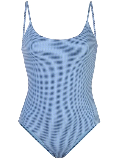 Onia Gabriella Check Swimsuit In Blue