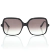 Cartier C Décor Square-frame Sunglasses In Black