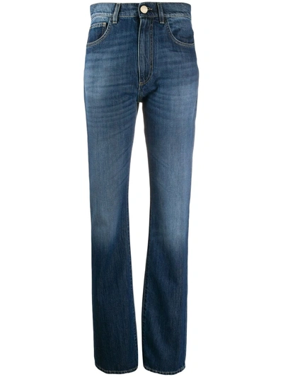 Pinko High-waisted Straight Leg Jeans In Blue
