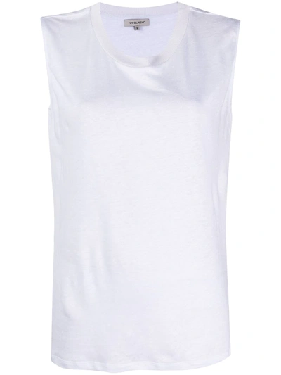 Woolrich Sleeveless Waistcoat Top In White