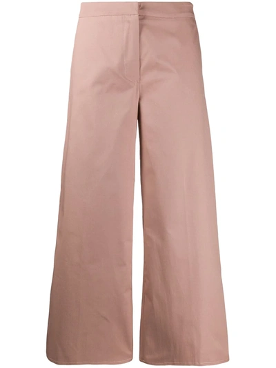 Danielapi Cropped Wide-leg Trousers In Pink