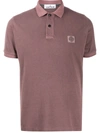 Stone Island Compass-patch Polo Shirt In Red