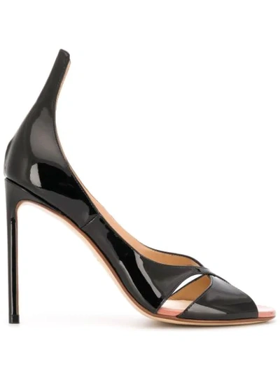 Francesco Russo Cross-strap 105mm Pumps In Black