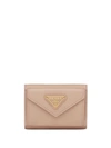 Prada Saffiano Envelope Wallet In Pink