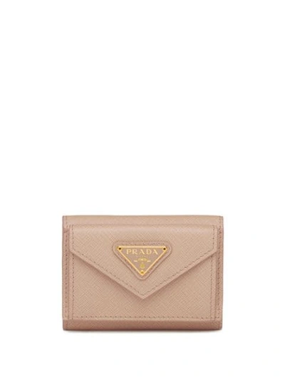 Prada Saffiano Envelope Wallet In Pink