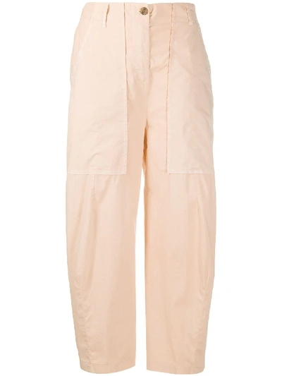 Alessia Santi Cropped Utility Trousers In Neutrals