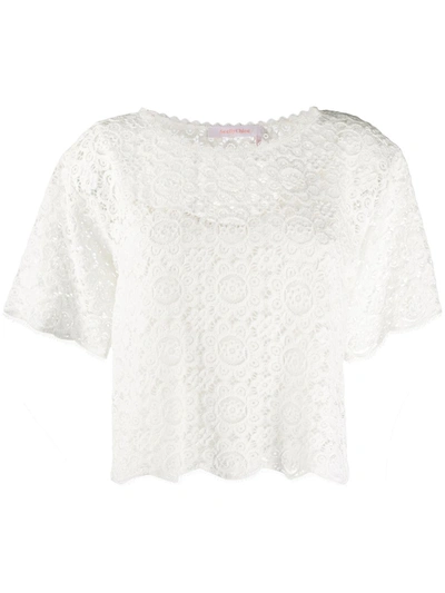See By Chloé Lace T-shirt In White
