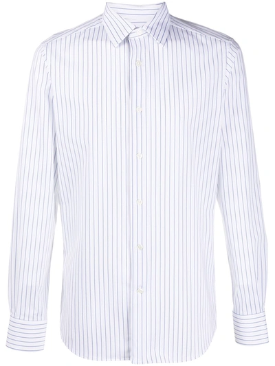 Traiano Milano Striped Formal Shirt In White
