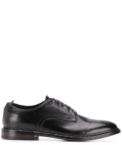 Officine Creative Leather Derby Shoes In Black