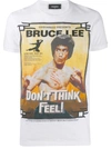 Dsquared2 Slim Bruce Lee Printed Jersey T-shirt In White