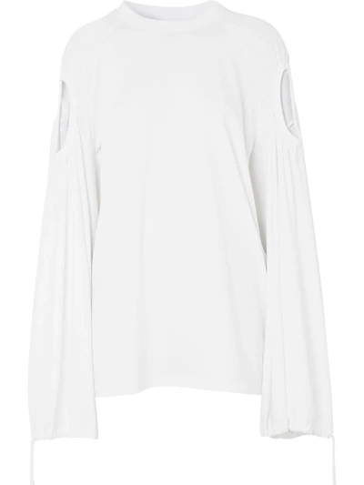 Burberry Oversized Cut-out Top In White
