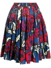 La Doublej Floral Print Tiered Style Skirt In Big Blooms