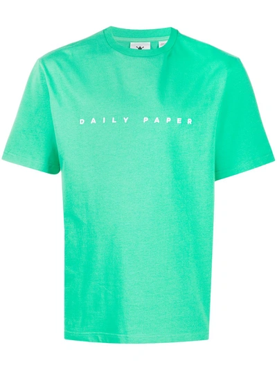 Daily Paper Alias Logo Embroidered T-shirt In Green
