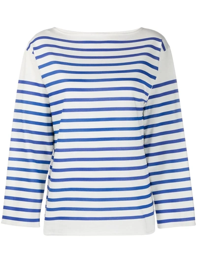 Philosophy Di Lorenzo Serafini Striped Long-sleeve Top In White