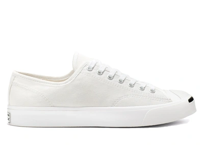 Pre-owned Converse  Jack Purcell Canvas Low White In White/white/black