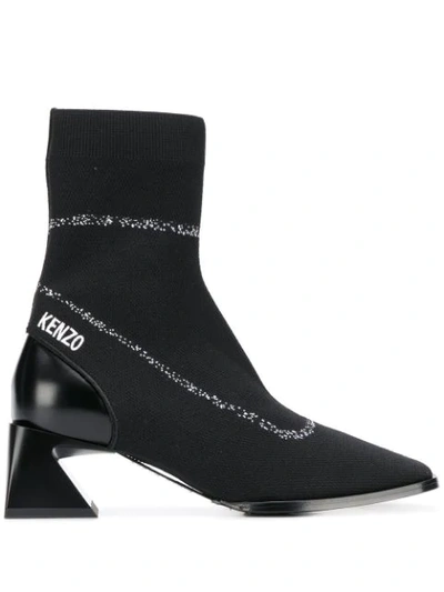 Kenzo 'k-square' Ankle Boots In Black