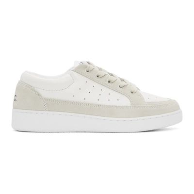 A.p.c. Sneakers With Logo On The Back In Blanc