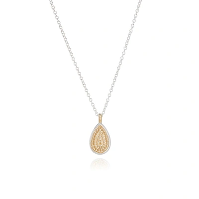 Anna Beck Small Dotted Teardrop Pendant Necklace - Gold & Silver