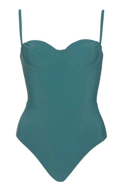 Anemone Balconette One-piece Swimsuit In Blue