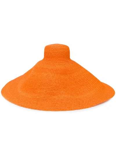 Jacquemus Le Grand Chapeau Valensole Raffia Hat In Orange