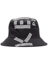 Kenzo Logo-print Bucket Hat In Black