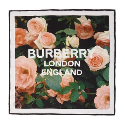 Burberry Roses Silk Twill Scarf In Rose Pink