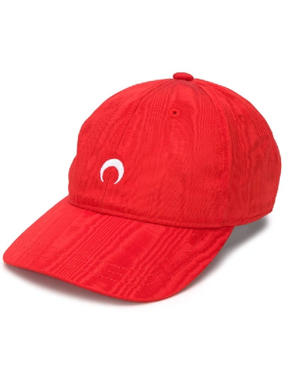 Marine Serre Logo-embroidered Baseball Cap In Red