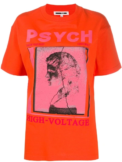 Mcq By Alexander Mcqueen T-shirt Mit Grafischem Print In Orange