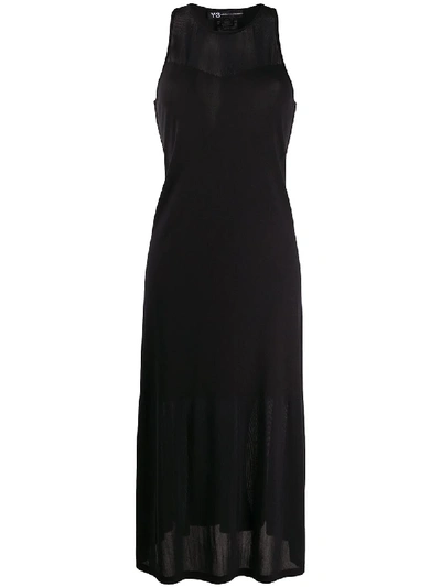 Y-3 Semi-transparent Sleeveless Dress In Black