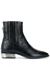 Kate Cate Cowboy Kate Ankle Boots In Black Leather