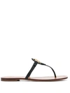 Tory Burch Mini Miller Flats In Black Leather