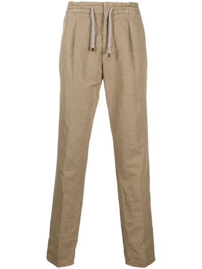 Brunello Cucinelli Drawstring Trousers In Brown