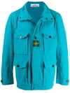 Stone Island Lightweight Military Jacket In Blue