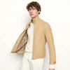 Sandro Cotton Zipped Jacket In Brown