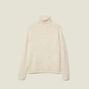 Sandro Roll Neck Wool And Cashmere Sweater In Charcoal Grey