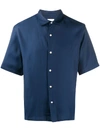 Sandro Plain Short-sleeved Shirt In Blue