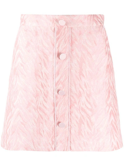 Sandro Zeby Cotton-blend Jacquard Mini Skirt In Pink