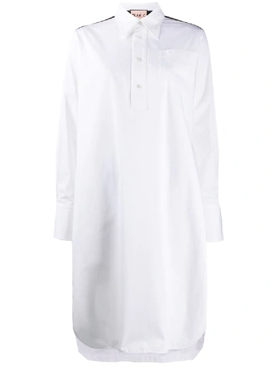 Plan C Relaxed Shirt Dress In White